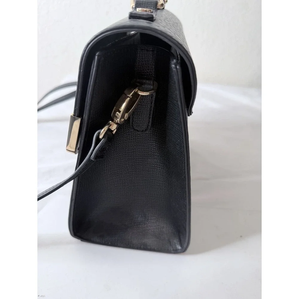 Dune London Satchel Bag Cross Body Top Handle Bag Black Vegan Leather Purse